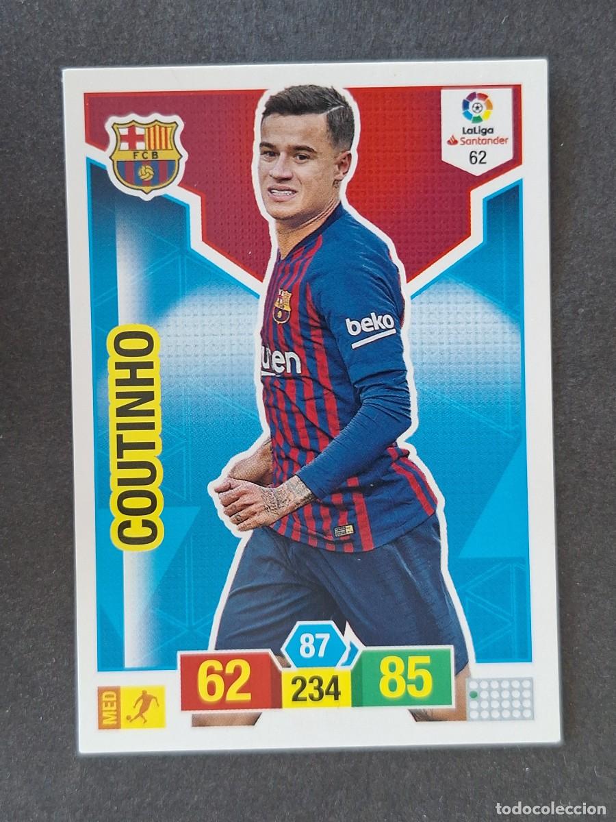 Cromos de f&uacute;tbol: COUTINHO F. C. BARCELONA 62 PANINI ADRENALYN XL 2018 2019 18 19