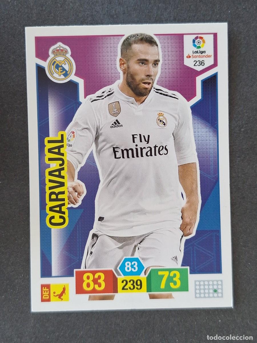 Cromos de f&uacute;tbol: CARVAJAL REAL MADRID 236 PANINI ADRENALYN XL 2018 2019 18 19