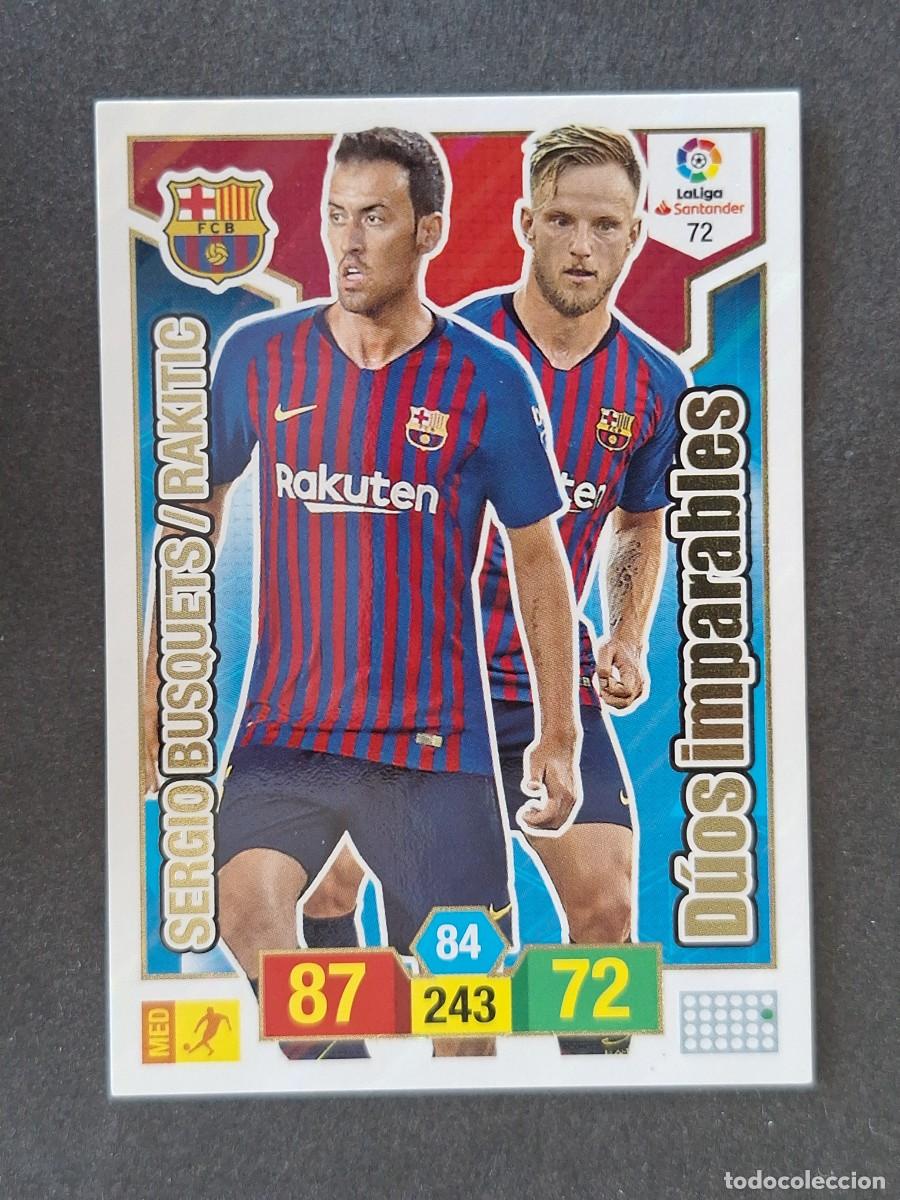 Fu&szlig;ball-Sticker: SERGIO BUSQUETS - RAKITIC F. C. BARCELONA DUOS IMPARABLES 72 PANINI ADRENALYN XL 2018 2019 18 19