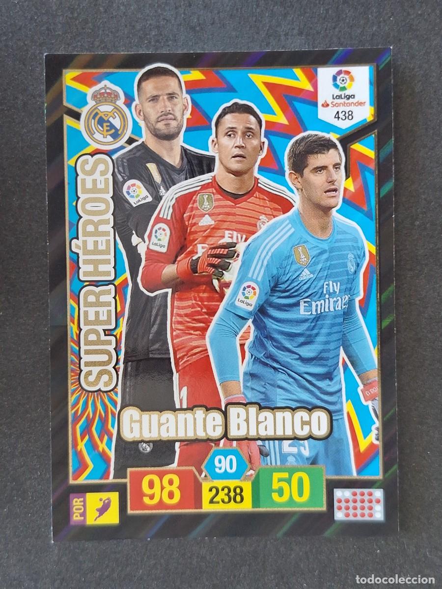 Fu&szlig;ball-Sticker: SUPER HEROES REAL MADRID GUANTE BLANCO 438 PANINI ADRENALYN XL 2018 2019 18 19