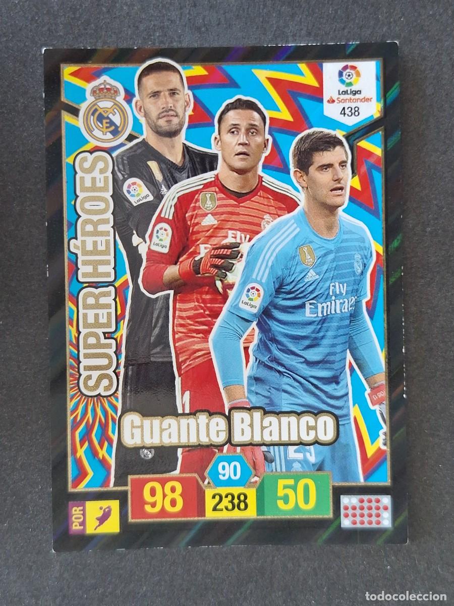 Fu&szlig;ball-Sticker: SUPER HEROES REAL MADRID GUANTE BLANCO 438 PANINI ADRENALYN XL 2018 2019 18 19