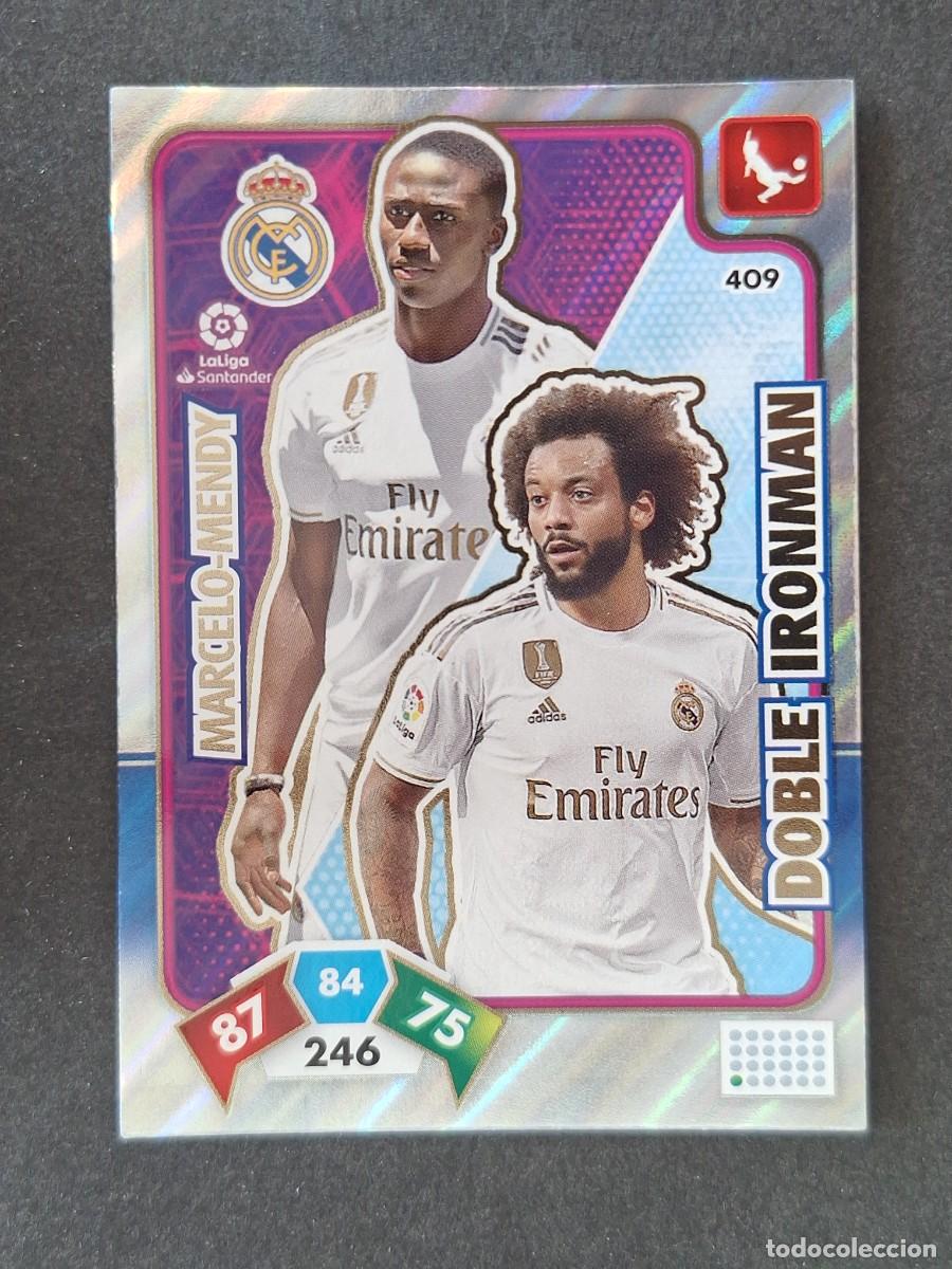 Cromos de f&uacute;tbol: MARCELO - MENDY REAL MADRID DOBLE IRONMAN 409 PANINI ADRENALYN XL 2019 2020 19 20