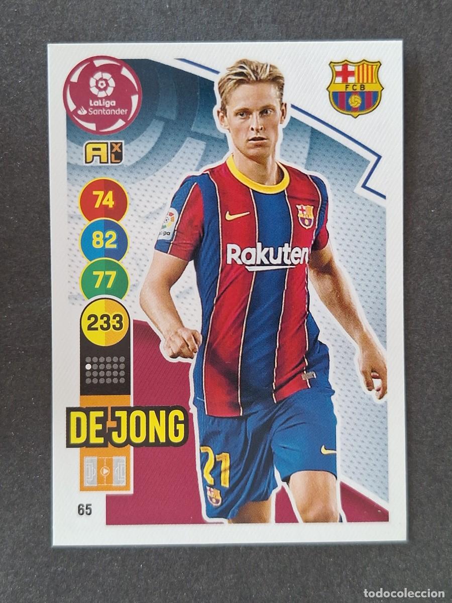 Cromos de f&uacute;tbol: DE JONG F. C. BARCELONA 65 PANINI ADRENALYN XL 2020 2021 20 21