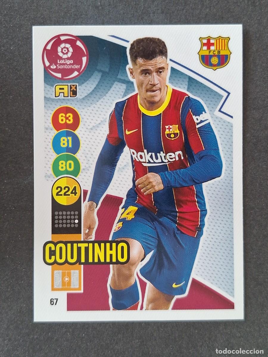 Cromos de f&uacute;tbol: COUTINHO F. C. BARCELONA 67 PANINI ADRENALYN XL 2020 2021 20 21