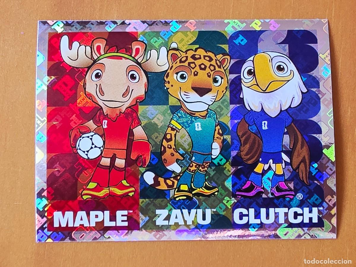 Cromos de f&uacute;tbol: FWC 3 Mascotas, Maple, Zayu y Clutch, Panini FIFA World Cup Mundial 2026 Sticker