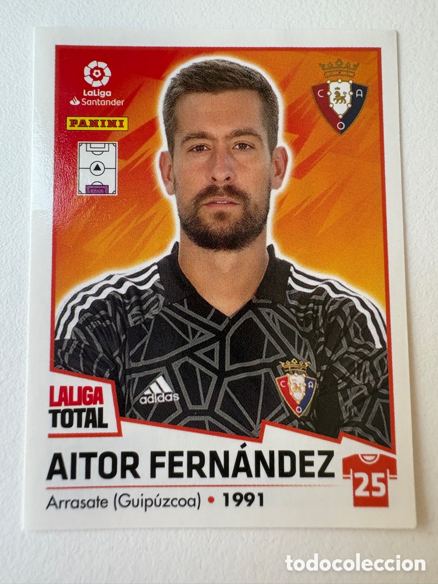 Cartes &agrave; collectionner de Football: Cromo Aitor Fern&aacute;ndez Osasuna 289 Panini Liga Total 2022-23