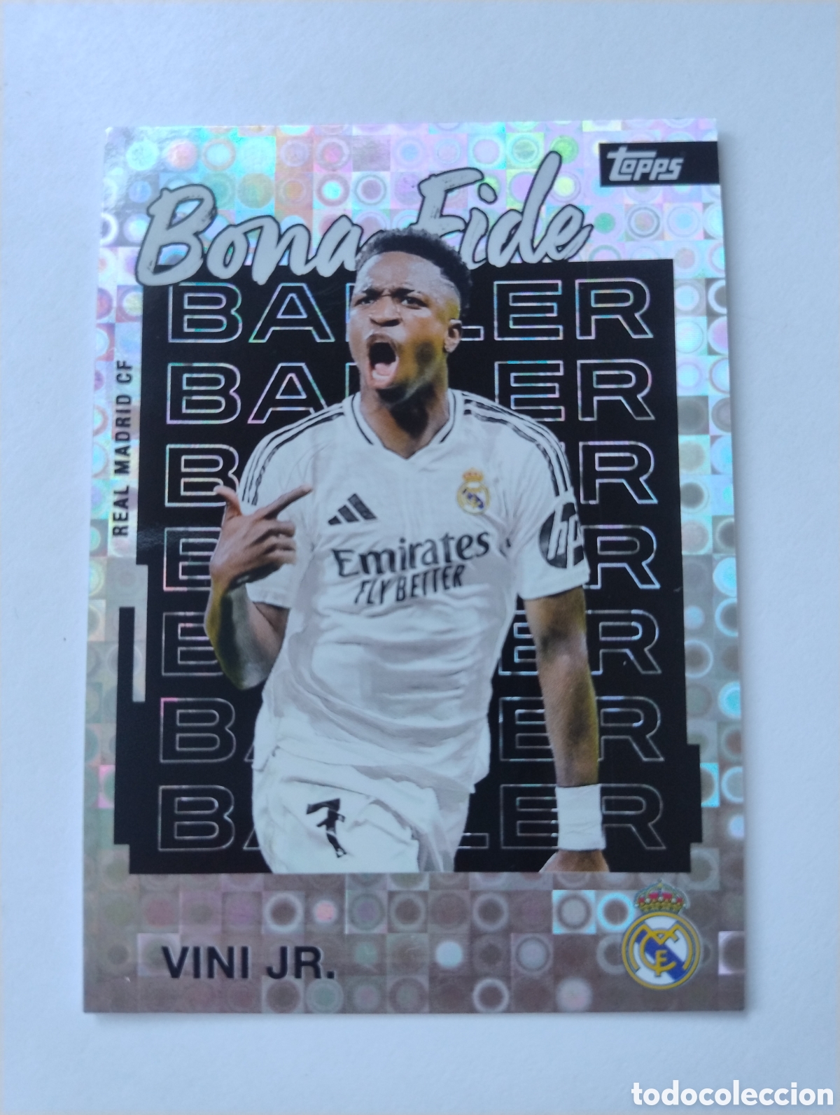 Cartes &agrave; collectionner de Football: 25 - Vini Jr Vinicius - Real Madrid - Topps Team Set 2025 - 2026 Bona Fide Baller Paralela