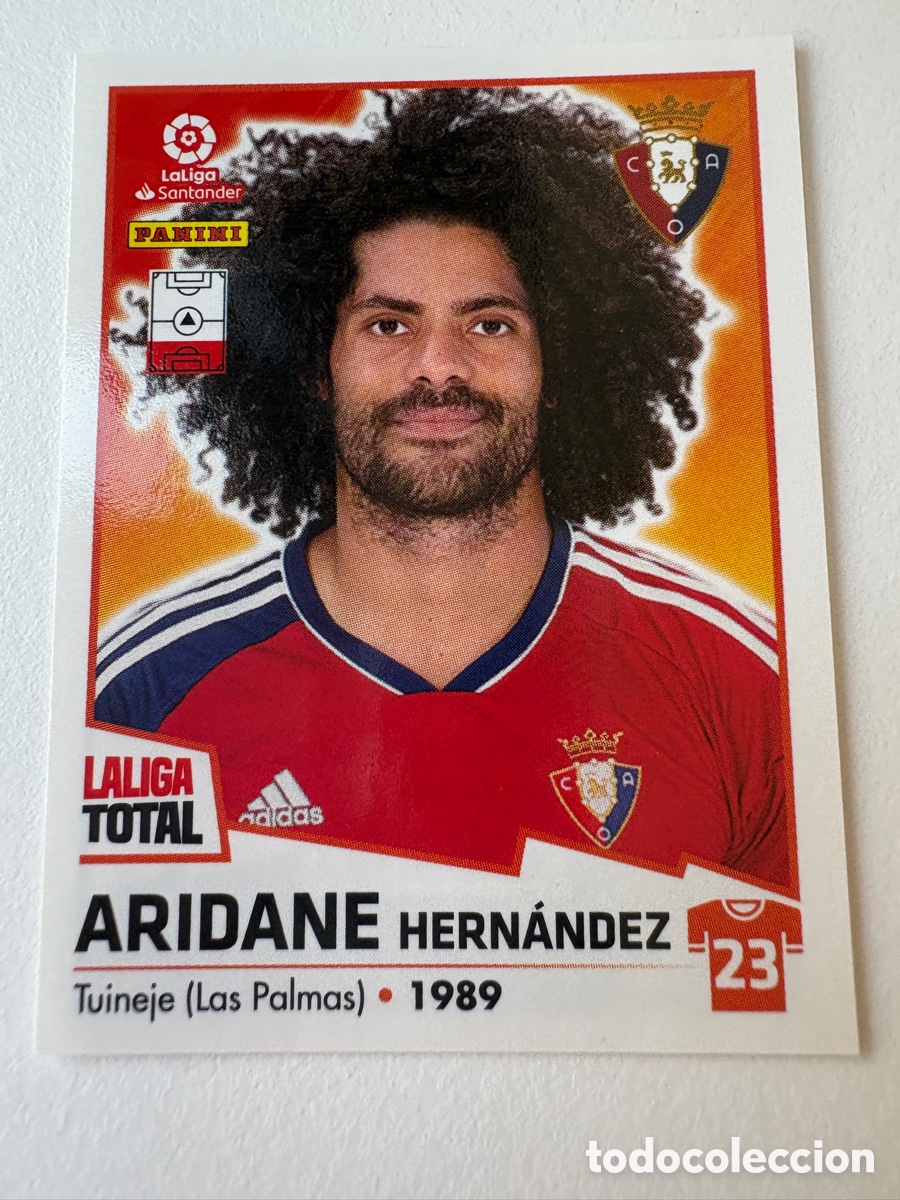 Cartes &agrave; collectionner de Football: Cromo Aridane Hern&aacute;ndez Osasuna 294 Panini Liga Total 2022-23