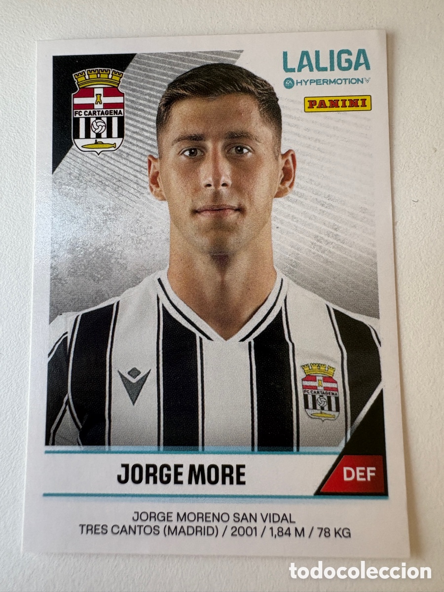 Figurine di Calcio: Cromo Jorge More Cartagena 83 Panini Liga Hypermotion 2024-25