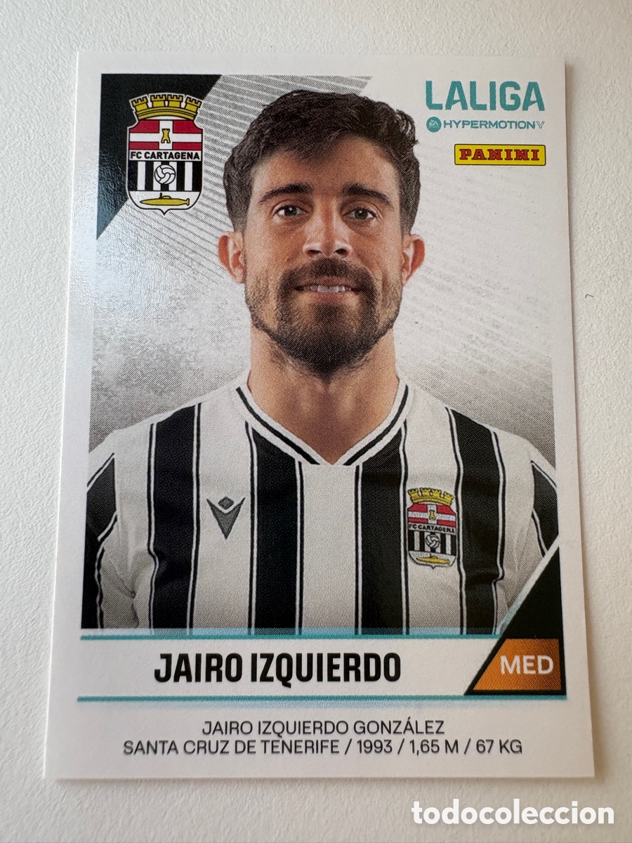 Football Stickers: Cromo Jairo Izquierdo Cartagena 93 Panini Liga Hypermotion 2024-25