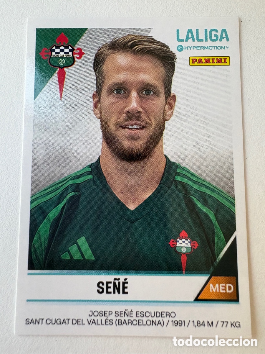 Football Stickers: Cromo Se&ntilde;&eacute; Racing de Ferrol 223 Panini Liga Hypermotion 2024-25