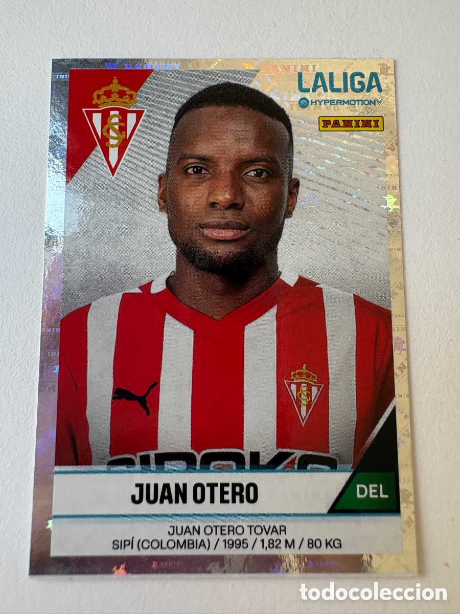 Football Stickers: Cromo Juan Otero Sporting de Gij&oacute;n 381 Panini Liga Hypermotion 2024-25
