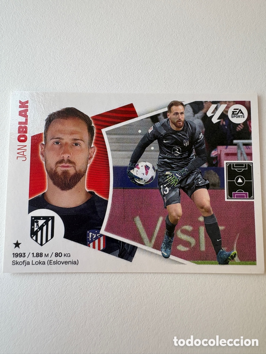 Cromos de f&uacute;tbol: Cromo Jan Oblak Atl&eacute;tico de Madrid 3 Panini Liga Este 2024-25