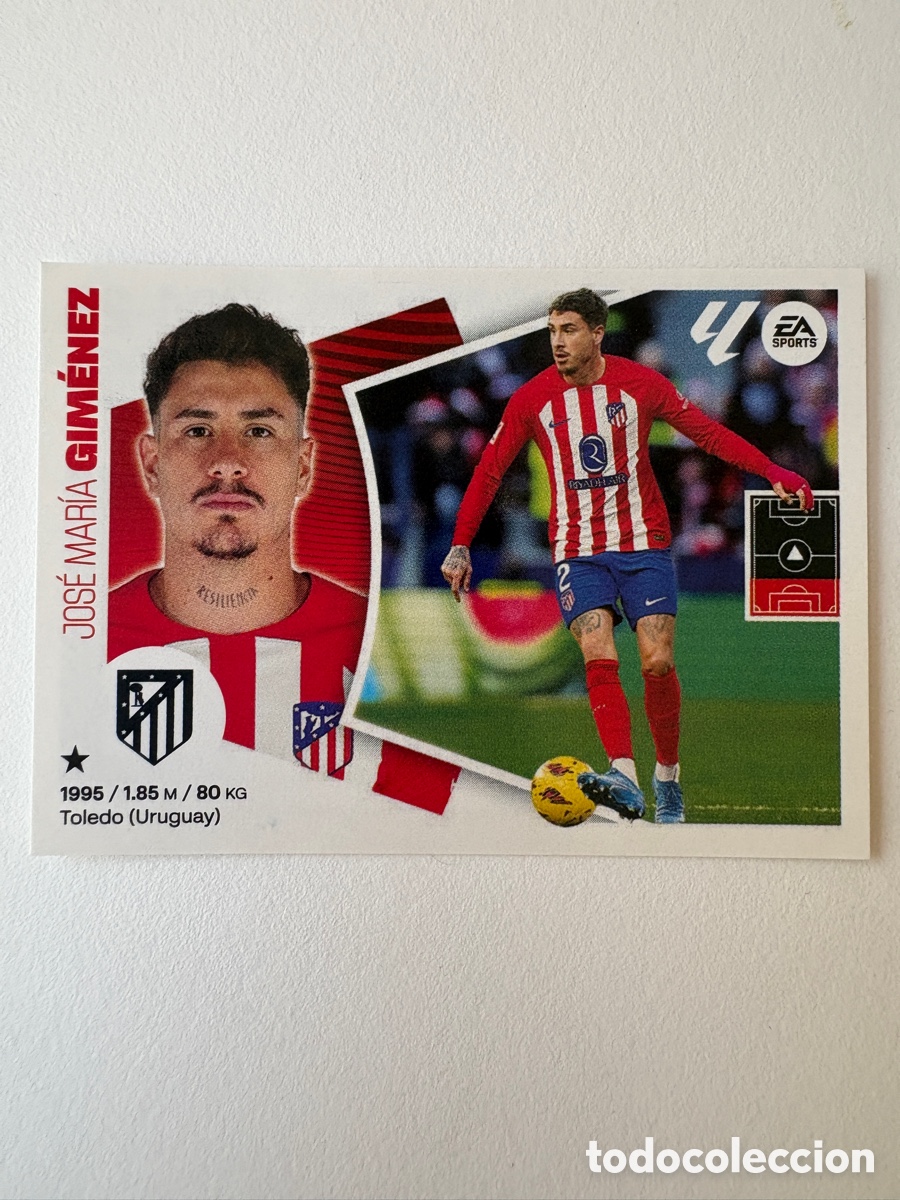 Cromos de f&uacute;tbol: Cromo Jos&eacute; Mar&iacute;a Gim&eacute;nez Atl&eacute;tico de Madrid 7 Panini Liga Este 2024-25