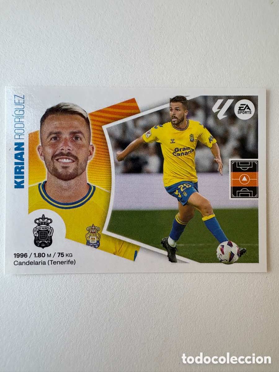 Cromos de f&uacute;tbol: Cromo Kirian Rodr&iacute;guez Las Palmas 11 Panini Liga Este 2024-25