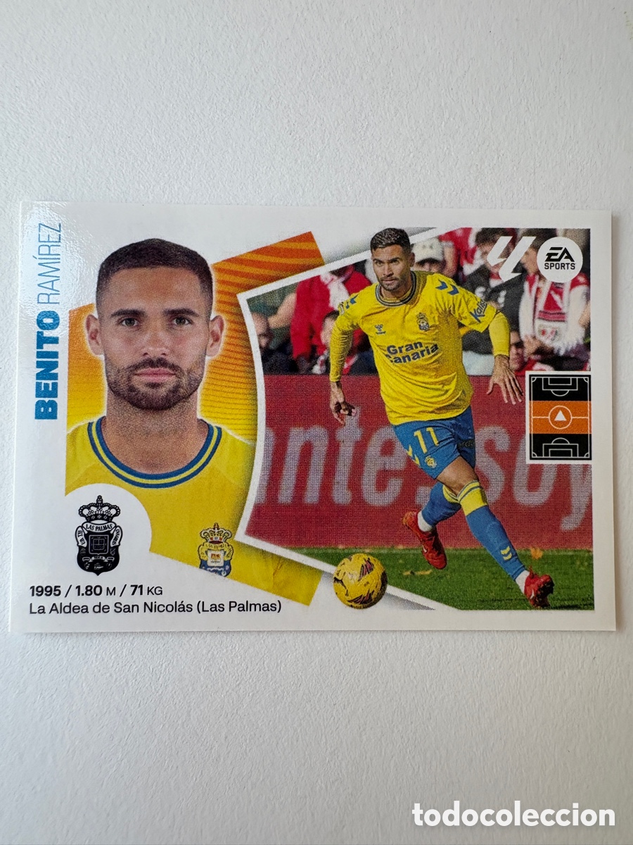 Cromos de f&uacute;tbol: Cromo Bento Ramirez Las Palmas 14 Panini Liga Este 2024-25