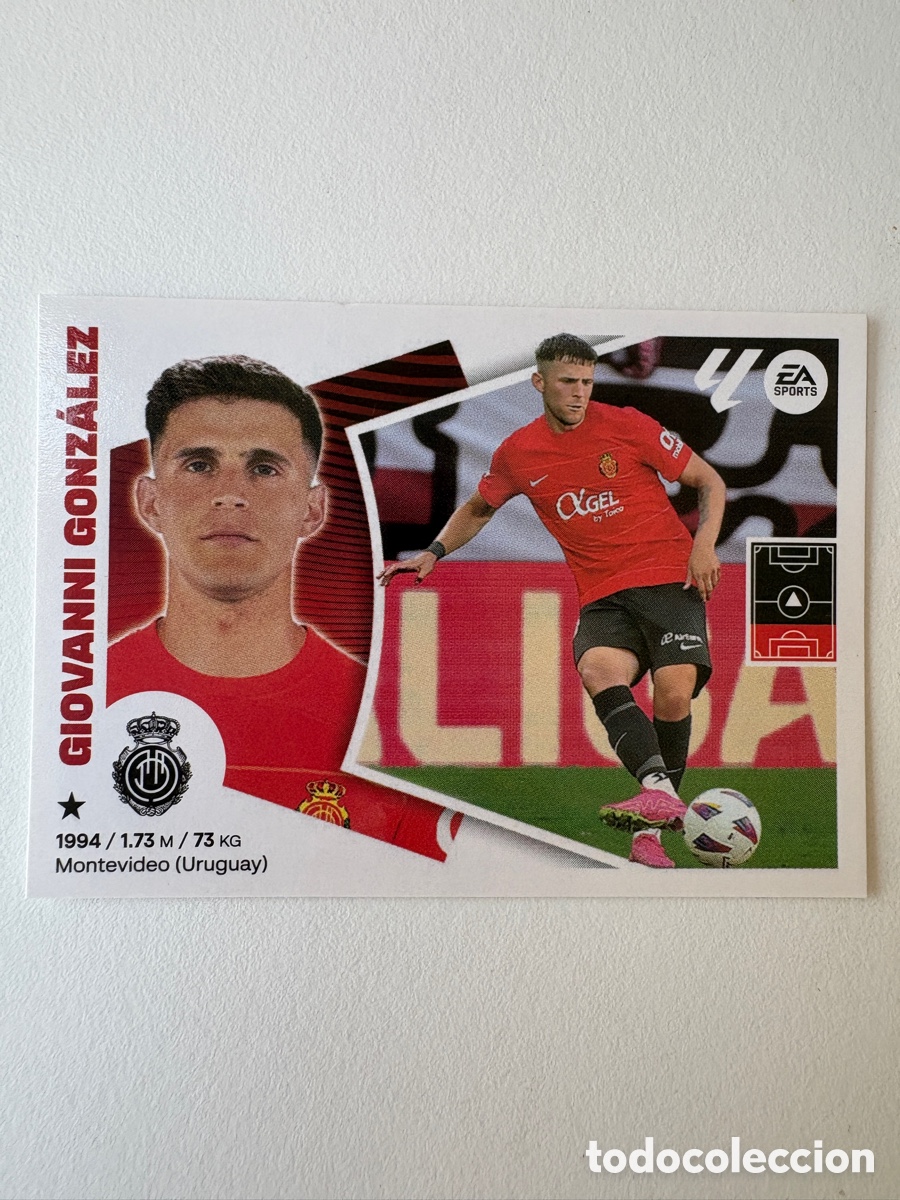 Cromos de f&uacute;tbol: Cromo Giovanni Gonz&aacute;lez Mallorca 6 Panini Liga Este 2024-25