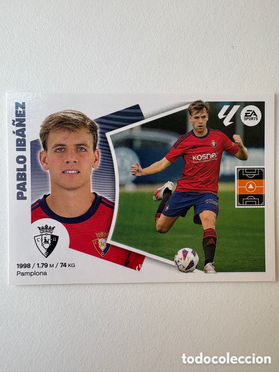 Fu&szlig;ball-Sticker: Cromo Pablo Ib&aacute;&ntilde;ez Osasuna 13 Panini Liga Este 2024-25