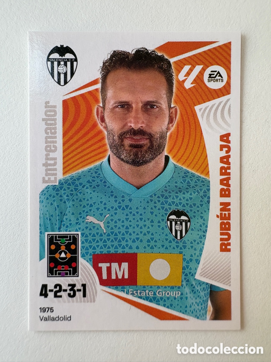 Fu&szlig;ball-Sticker: Cromo Rub&eacute;n Baraja Entrenador Valencia 2 Panini Liga Este 2024-25