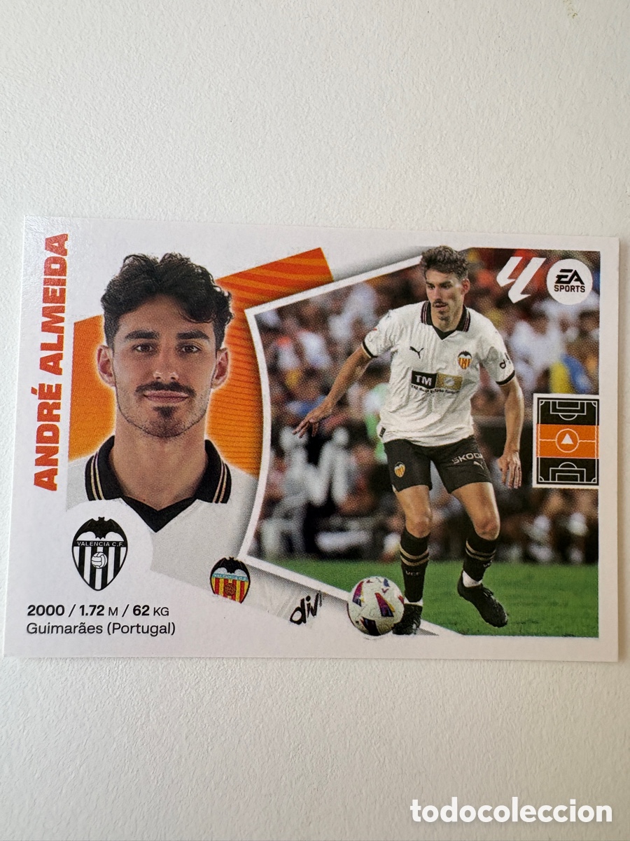 Fu&szlig;ball-Sticker: Cromo Andr&eacute; Almeida Valencia 14 Panini Liga Este 2024-25