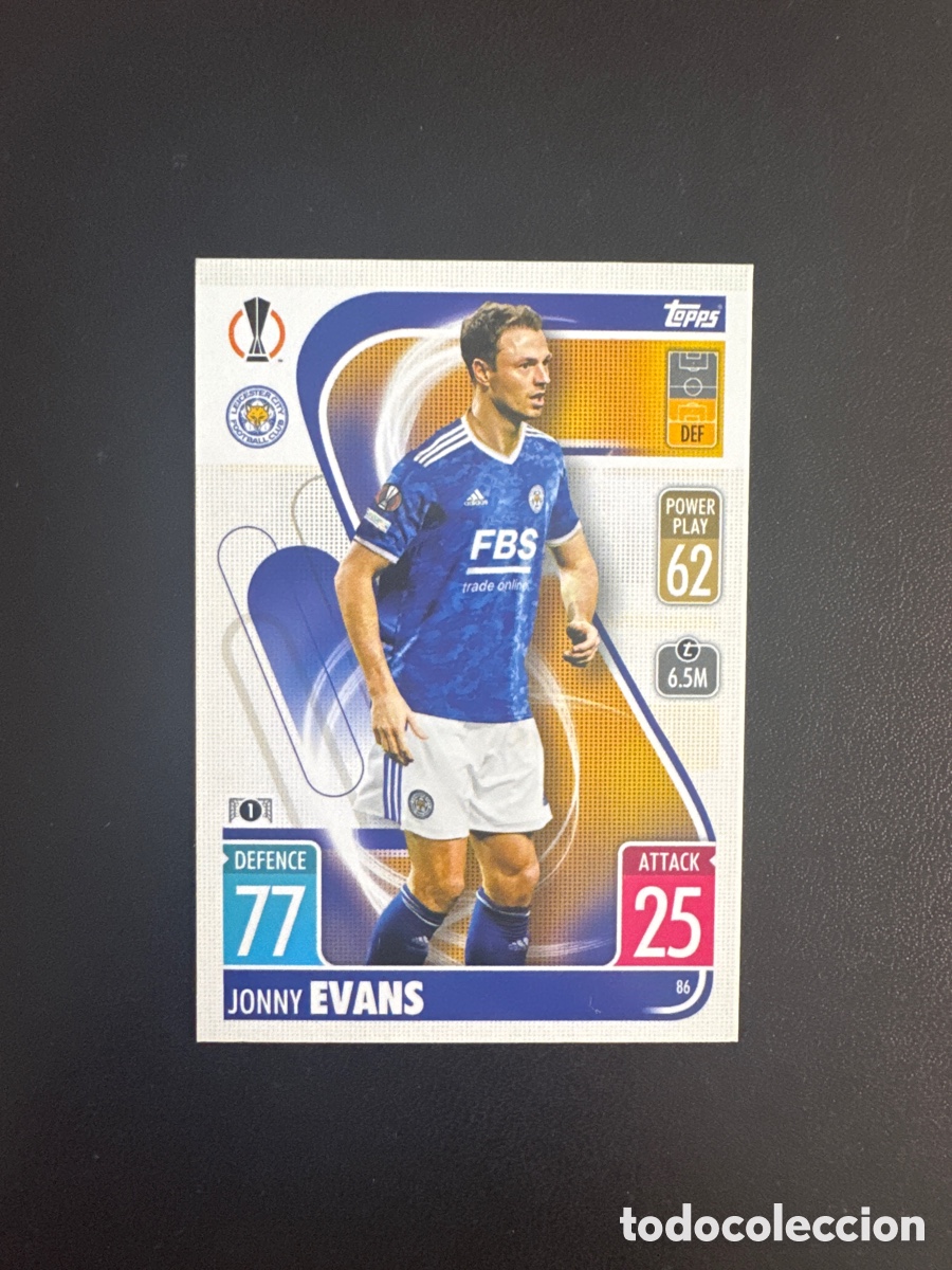 Cartes &agrave; collectionner de Football: EVANS LEICESTER N&Uacute;MERO 86 MATCH ATTAX 2021 2022
