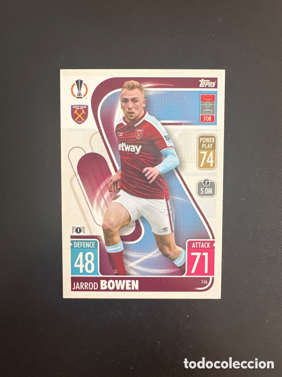 Figurine di Calcio: BOWEN WEST HAM N&Uacute;MERO 116 MATCH ATTAX 2021 2022