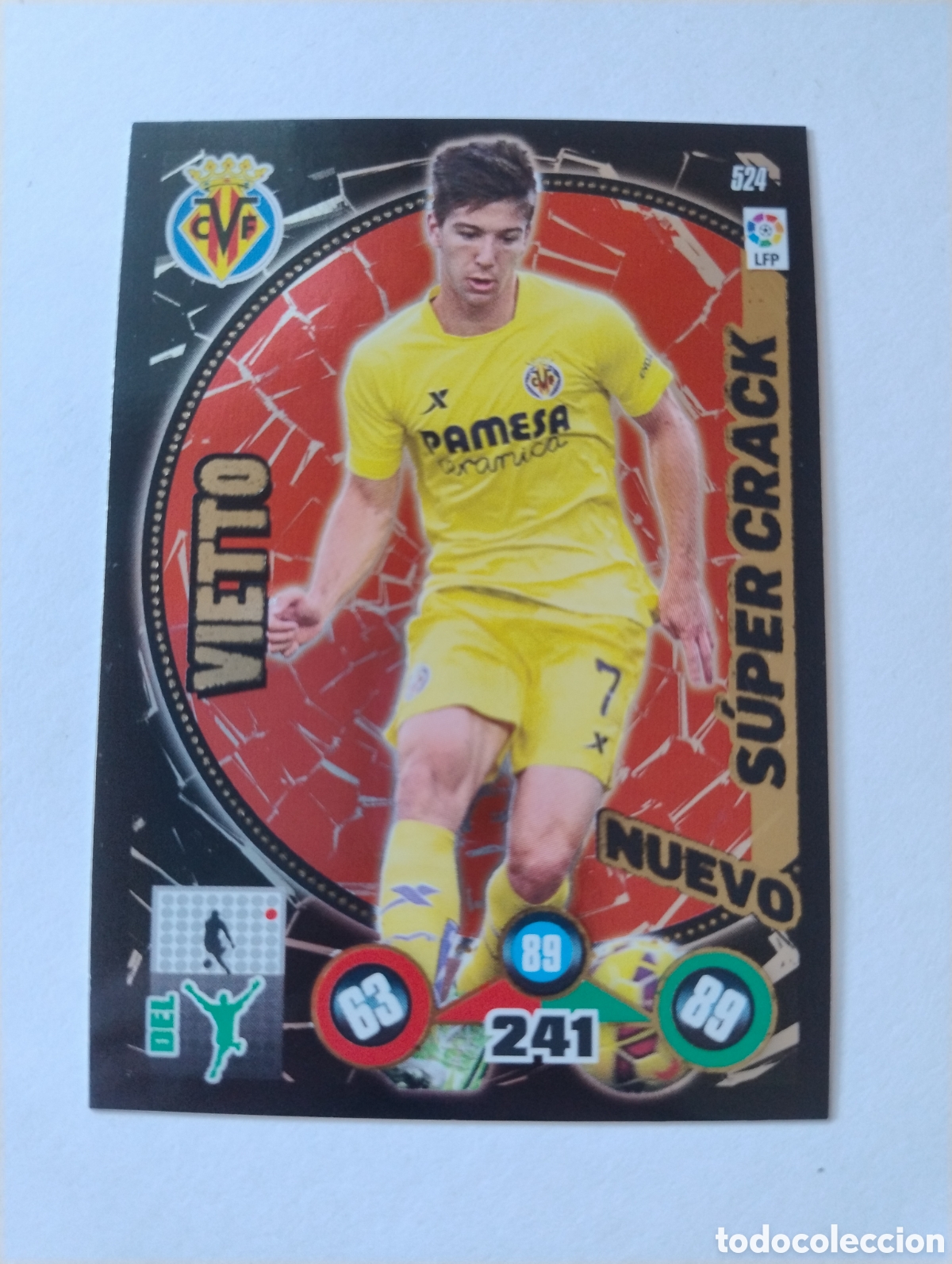 Cromos de f&uacute;tbol: 524 - Vietto - Villarreal - Adrenalyn XL Liga 2014 - 2015 Nuevo Super Crack
