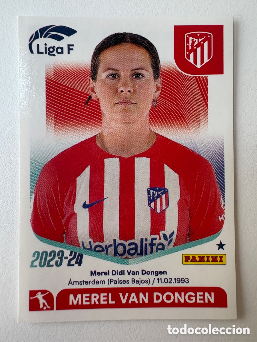 Cromos de f&uacute;tbol: Cromo Merel Van Dongen Atl&eacute;tico de Madrid 27 Panini Liga F 2023-24