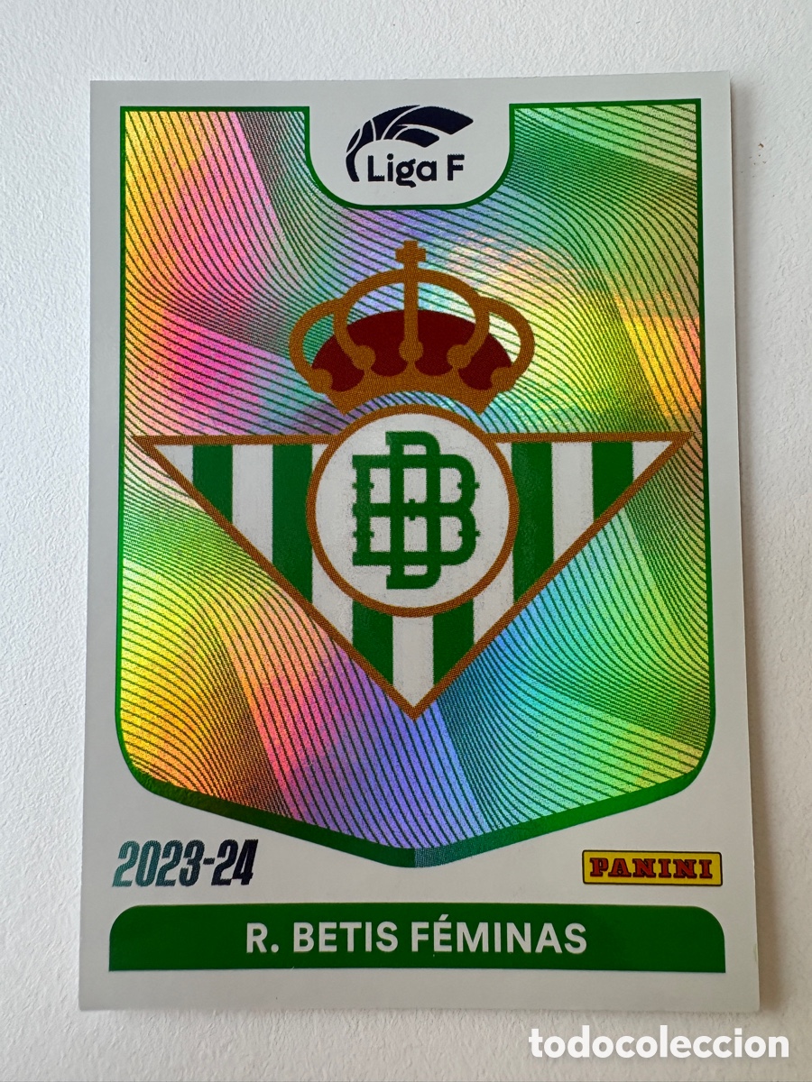 Cromos de Futebol: Cromo Escudo Real Betis F&eacute;minas 62 Panini Liga F 2023-24