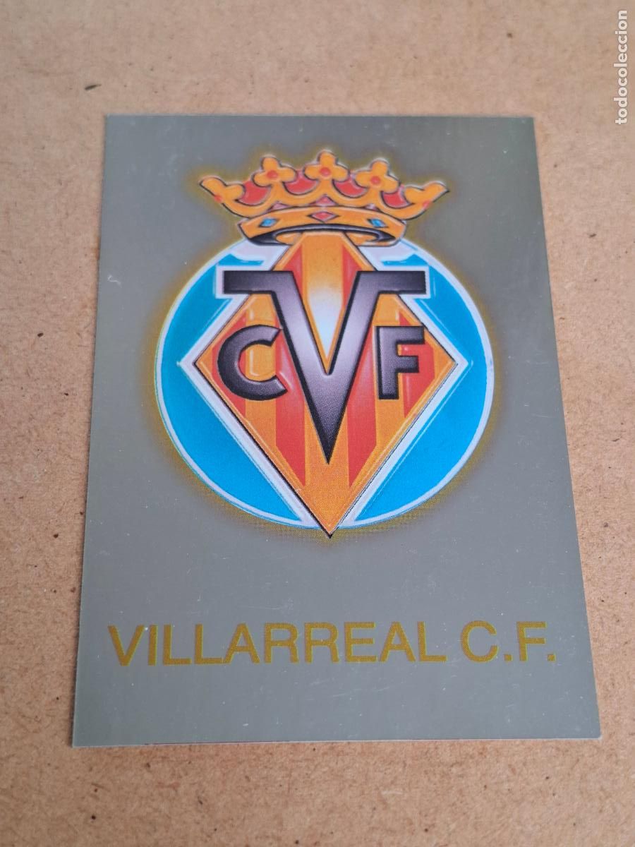 Figurine di Calcio: MUNDICROMO 2001 2002 01 02 - 127 ESCUDO VILLARREAL CF ( BRILLO LISO ) - CP13