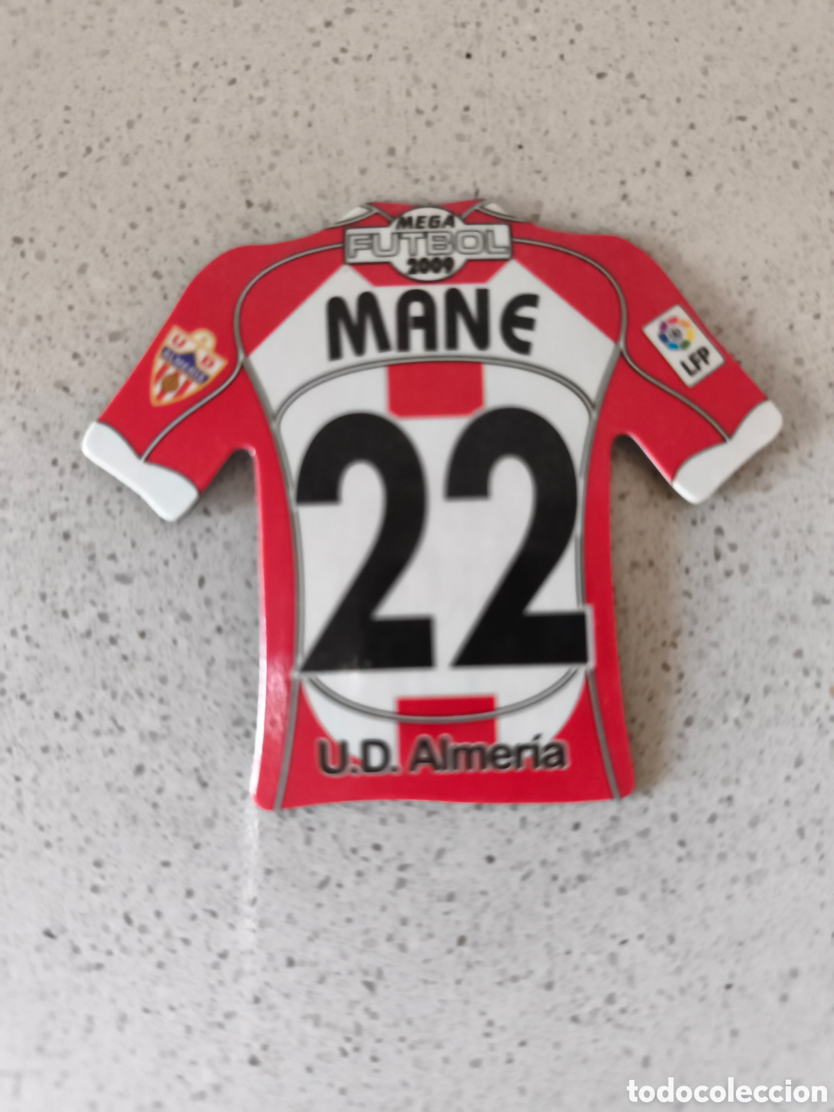 Figurine di Calcio: CAMISETA IMAN NUMERO 22 MANE ALMERIA. MEGA FUTBOL MAGNETS 2008-2009
