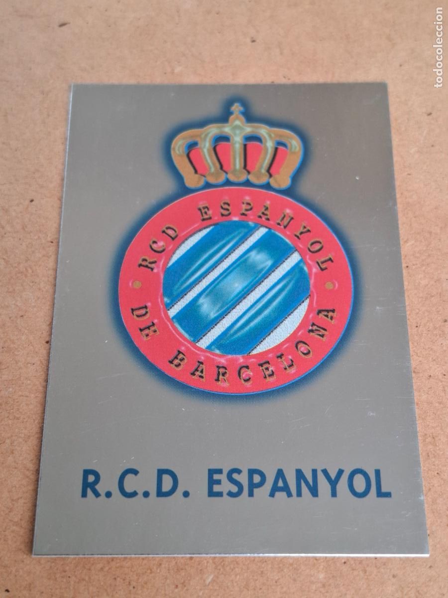 Figurine di Calcio: MUNDICROMO 2001 2002 01 02 - 169 ESCUDO RCD. ESPANYOL ( BRILLO LISO ) - CP13