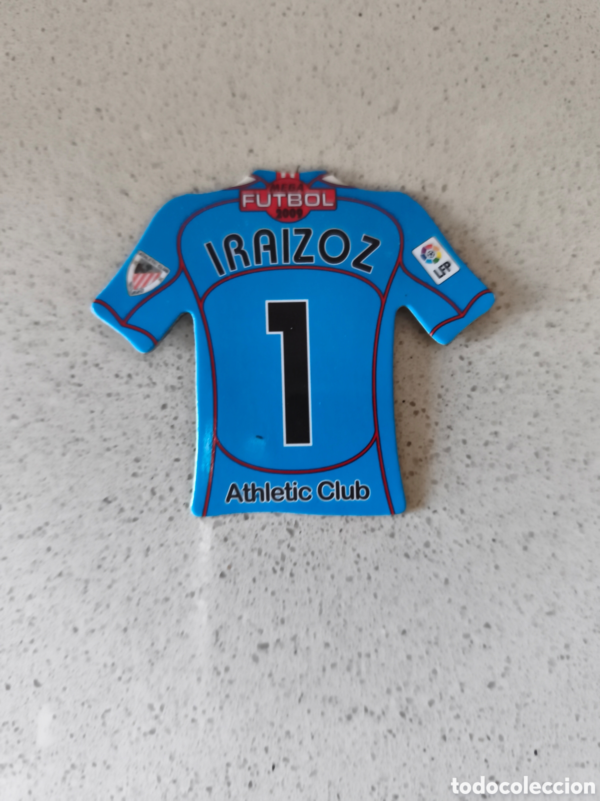 Cromos de f&uacute;tbol: CAMISETA IMAN NUMERO 1 IRAIZOZ ATHLETIC CLUB BILBAO. MEGA FUTBOL MAGNETS 2008-2009