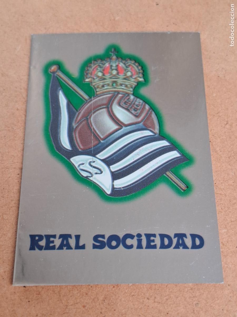Cromos de f&uacute;tbol: MUNDICROMO 2001 2002 01 02 - 253 ESCUDO REAL SOCIEDAD ( BRILLO LISO ) - CP13