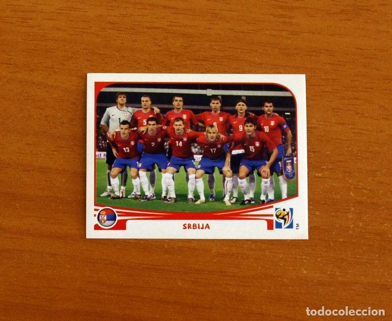 Cromos de f&uacute;tbol: Serbia -N&ordm; 296 Alineaci&oacute;n-Equipo -Mundial South Africa 2010 FIFA World Cup-Panini -Nunca Pegado