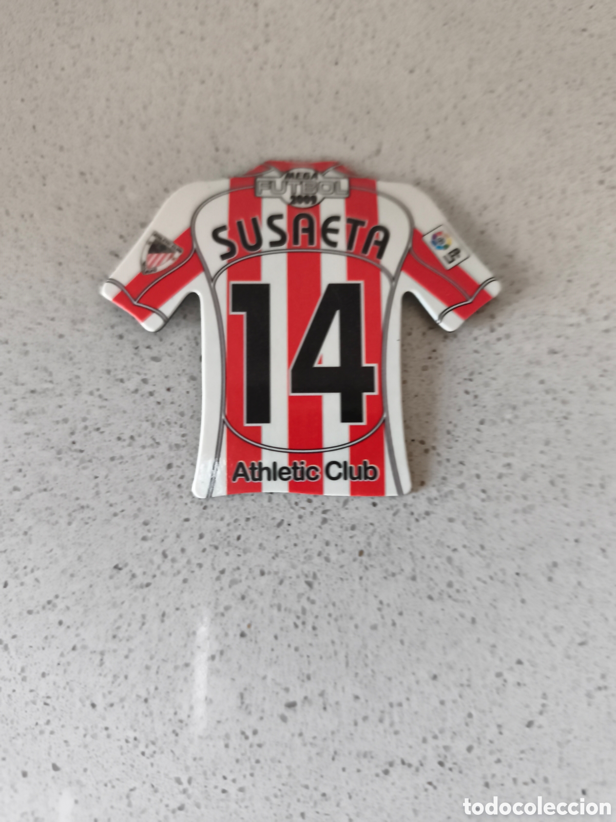 Cromos de f&uacute;tbol: CAMISETA IMAN NUMERO 14 SUSAETA ATHLETIC CLUB BILBAO. MEGA FUTBOL MAGNETS 2008-2009
