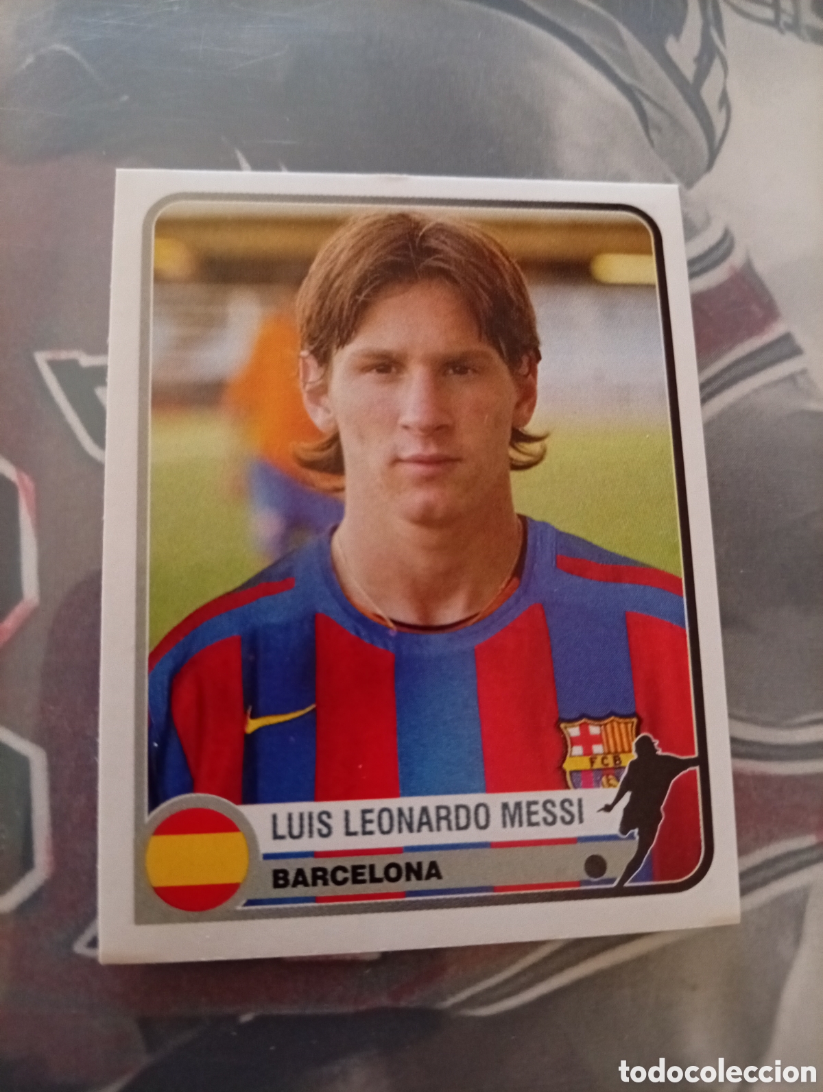 Fu&szlig;ball-Sticker: Messi Rookie Champions 2005 sin pegar
