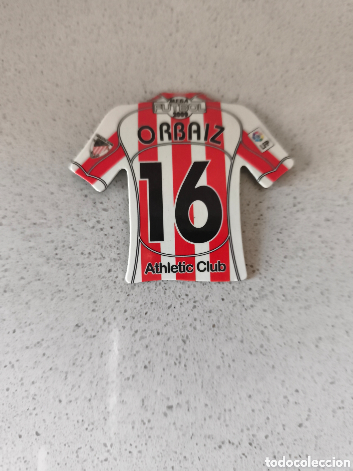 Football Stickers: CAMISETA IMAN NUMERO 16 ORBAIZ ATHLETIC CLUB BILBAO. MEGA FUTBOL MAGNETS 2008-2009