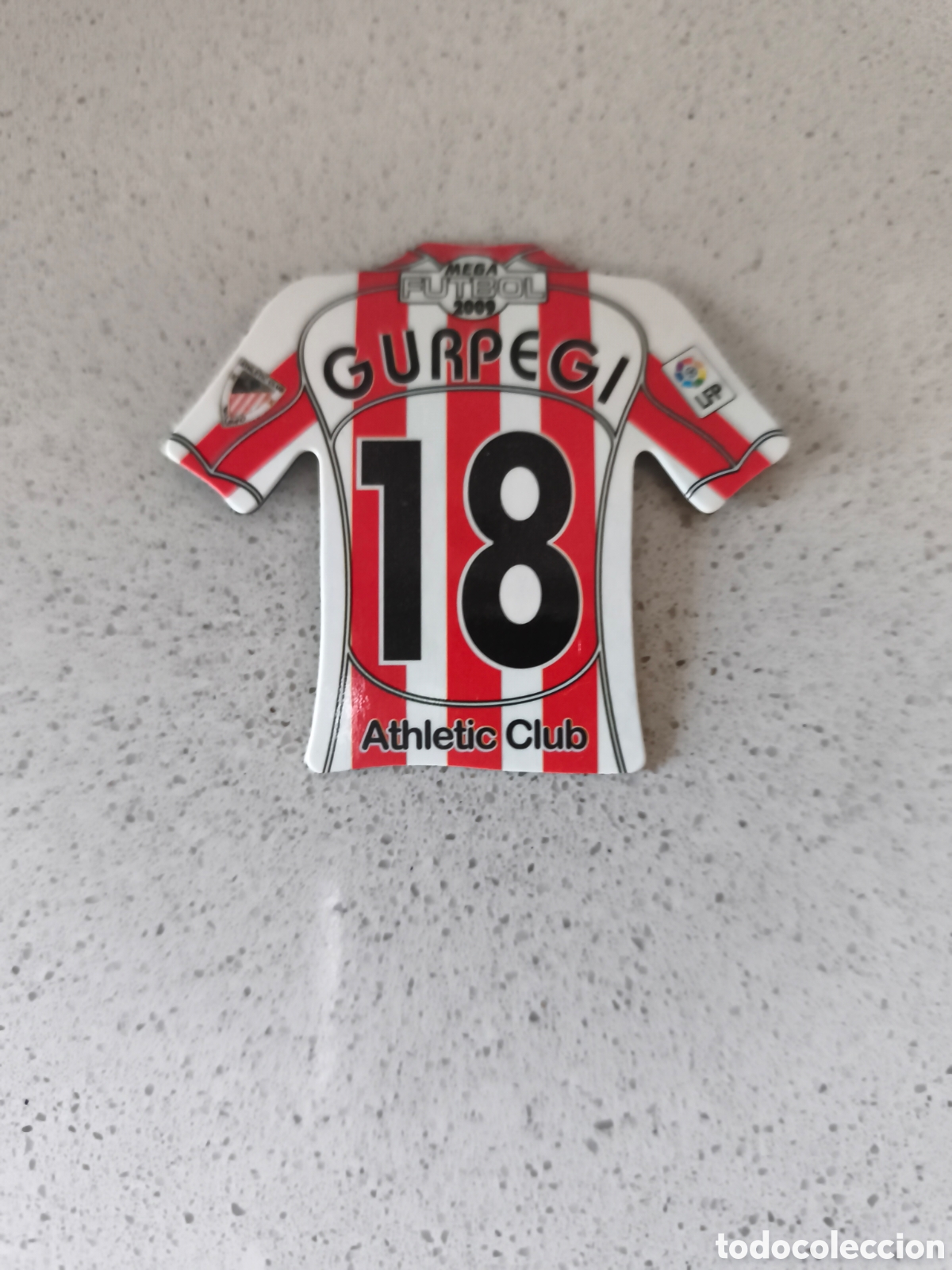 Football Stickers: CAMISETA IMAN NUMERO 18 GURPEGI ATHLETIC CLUB BILBAO. MEGA FUTBOL MAGNETS 2008-2009