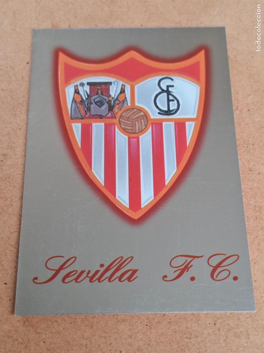 Cromos de Futebol: MUNDICROMO 2001 2002 01 02 - 358 ESCUDO SEVILLA FC ( BRILLO LISO ) - CP13