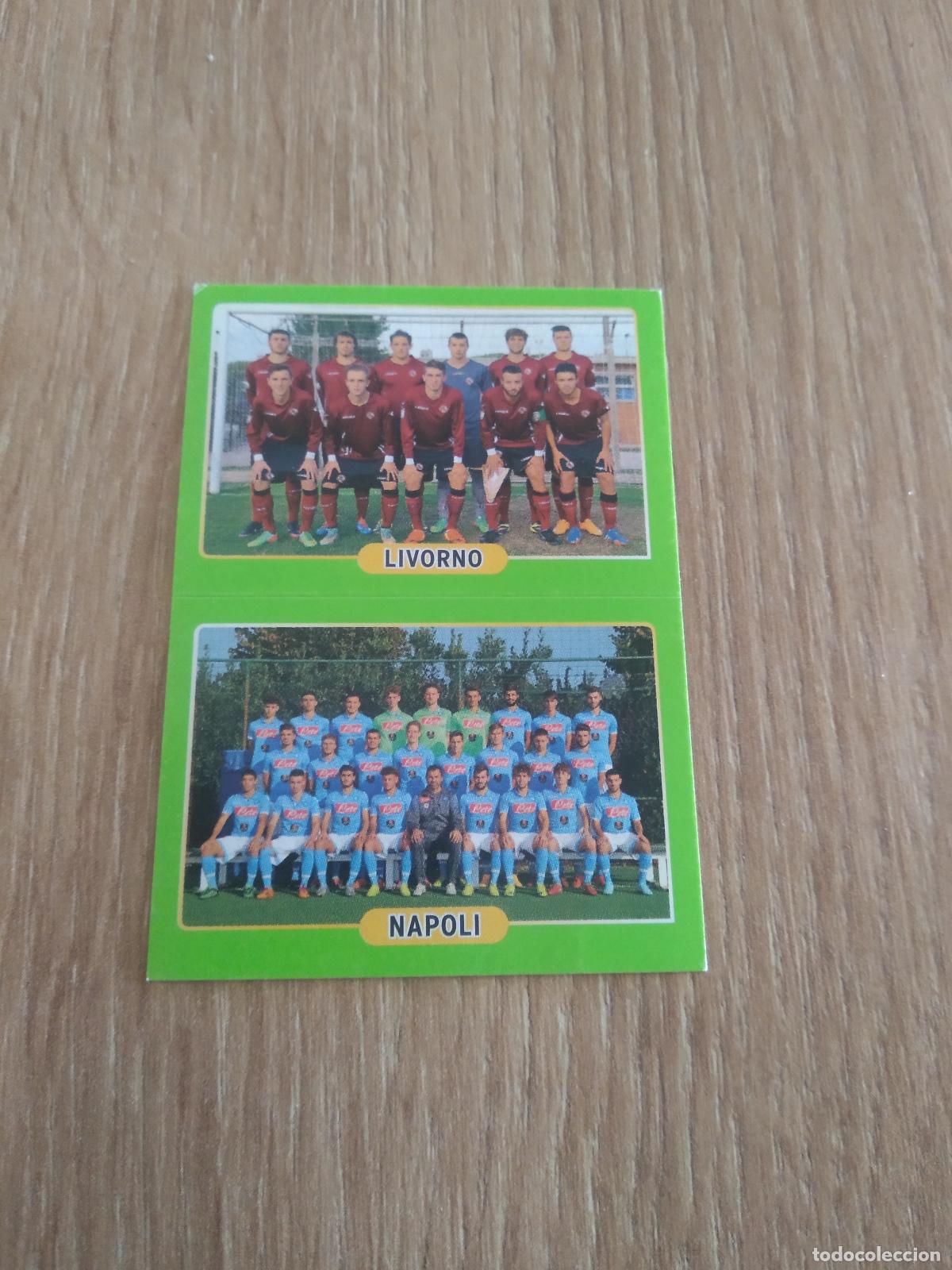 Cromos de f&uacute;tbol: 542 EQUIPO LIVORNO NAPOLI NAPOLES CROMO FUTBOL PANINI LIGA ITALIA 14-15 CALCIATORI 2014-2015