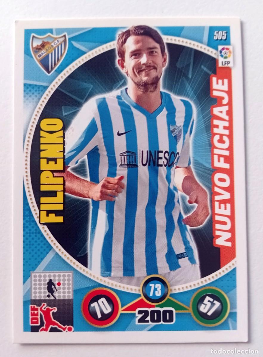 Cromos de Futebol: CROMO FUTBOL ADRENALYN 2014-2015: M&Aacute;LAGA C.F. FILIPENKO NUEVO FICHAJE