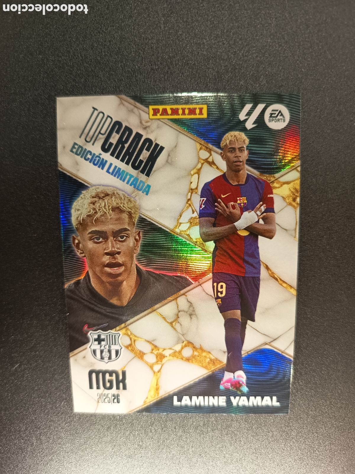 Cromos de f&uacute;tbol: LAMINE YAMAL FC BARCELONA TOP CRACK EDICI&Oacute;N LIMITADA MEGACRACKS 2025-26 2025 2026