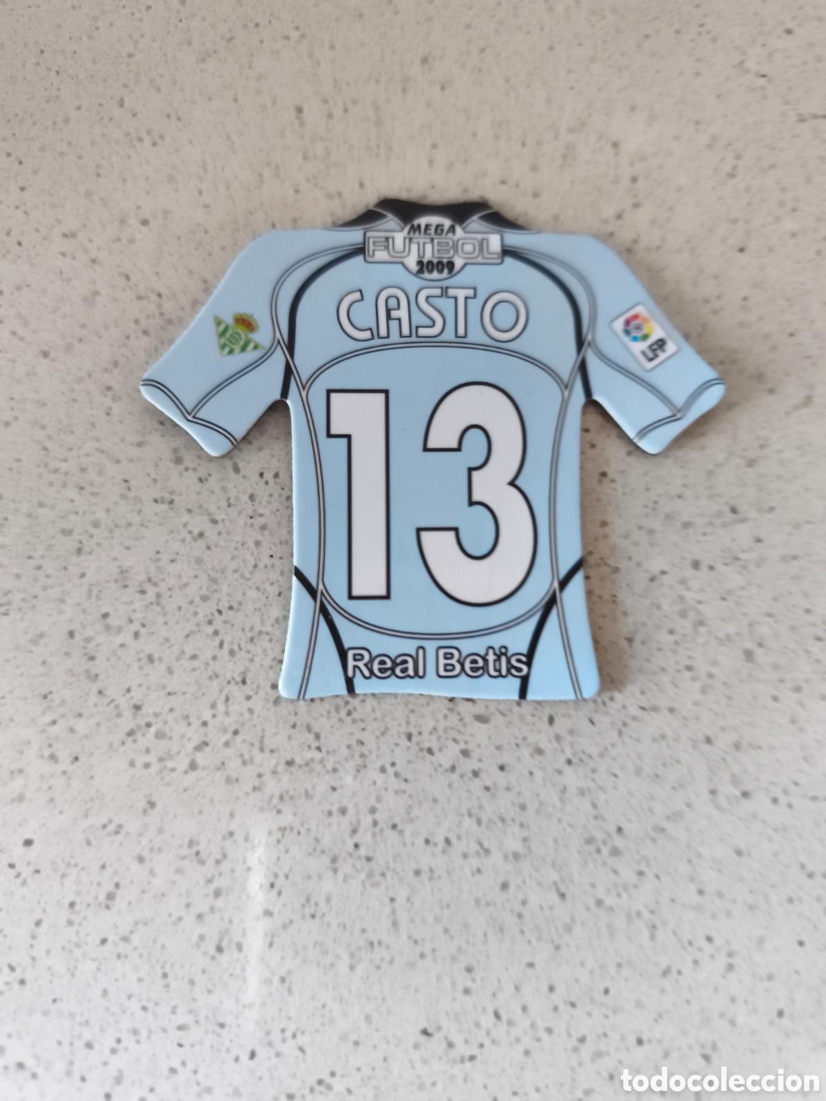 Cromos de Futebol: CAMISETA IMAN NUMERO 13 CASTO BETIS. MEGA FUTBOL MAGNETS 2008-2009