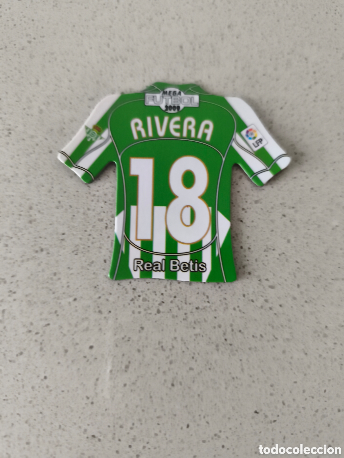 Cromos de Futebol: CAMISETA IMAN NUMERO 18 RIVERA BETIS. MEGA FUTBOL MAGNETS 2008-2009