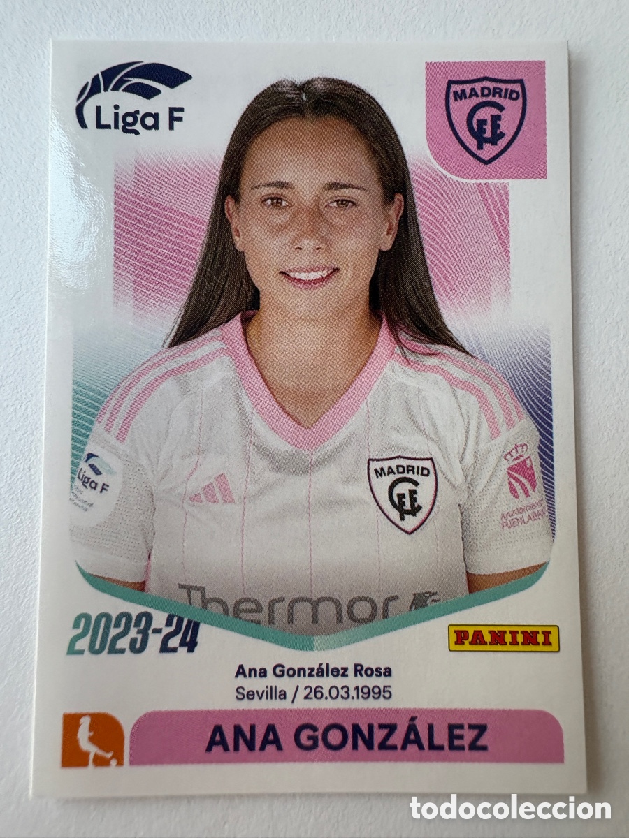 Cromos de f&uacute;tbol: Cromo Ana Gonz&aacute;lez Madrid CFF 192 Panini Liga F 2023-24