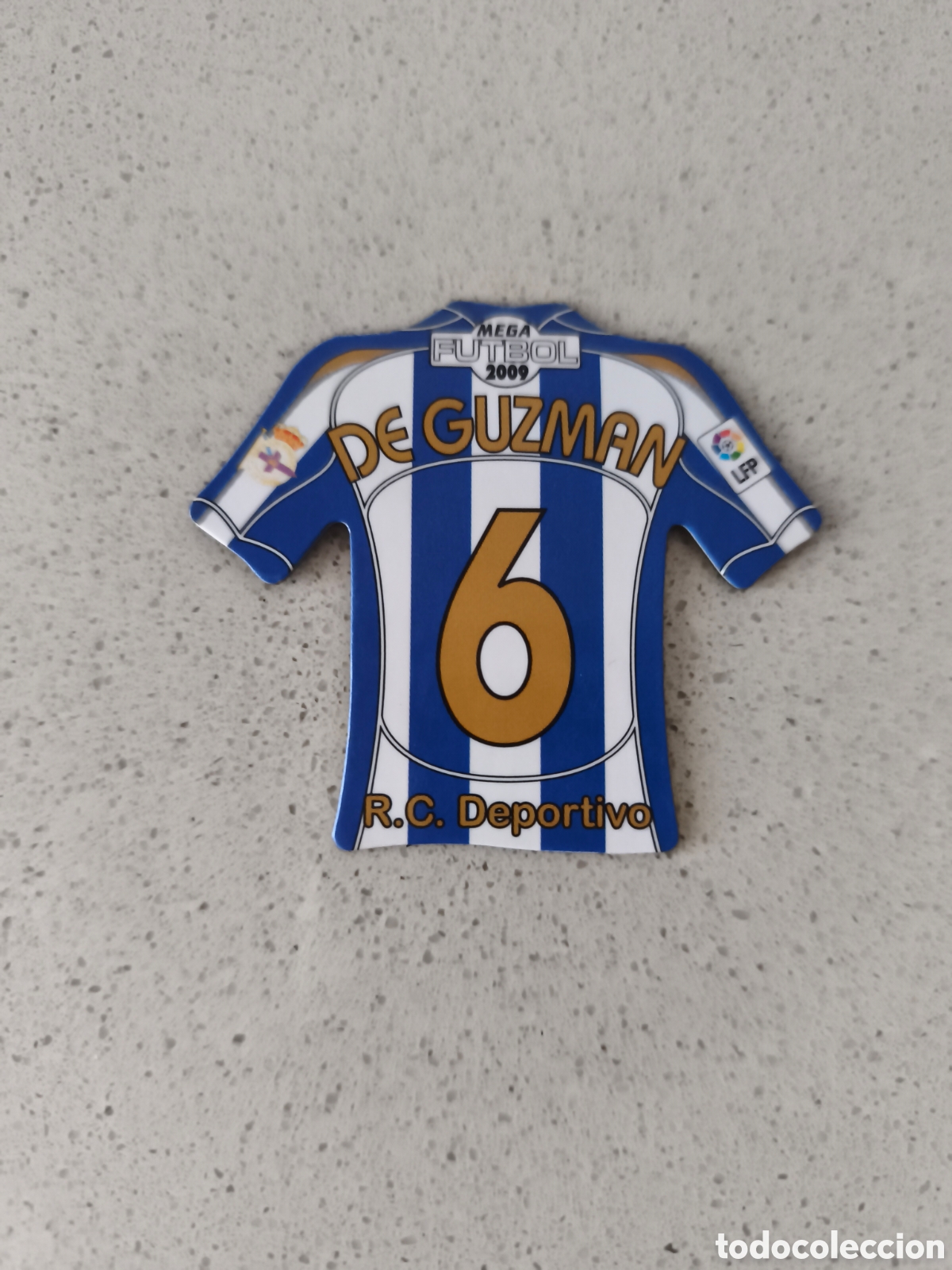 Cromos de f&uacute;tbol: CAMISETA IMAN NUMERO 6 DE GUZMAN DEPORTIVO CORU&Ntilde;A. MEGA FUTBOL MAGNETS 2008-2009