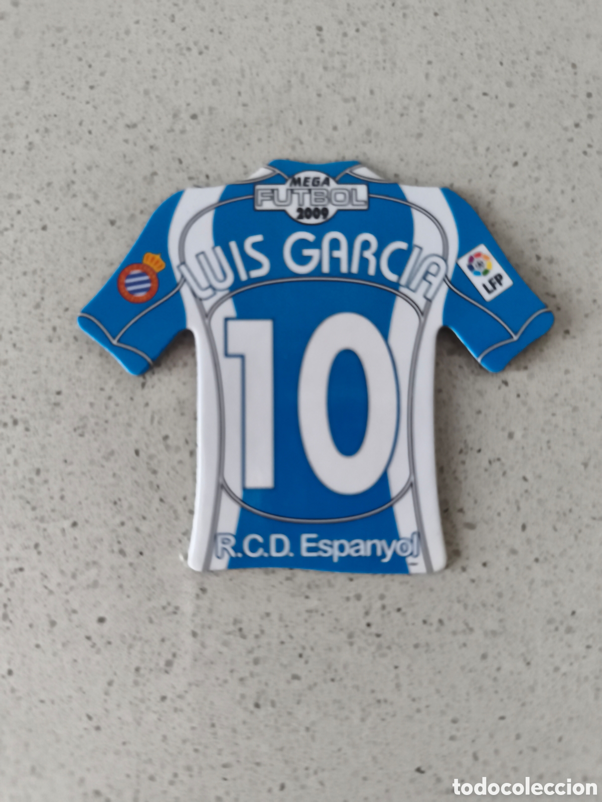 Cromos de f&uacute;tbol: CAMISETA IMAN NUMERO 10 L. GARCIA ESPANYOL. MEGA FUTBOL MAGNETS 2008-2009