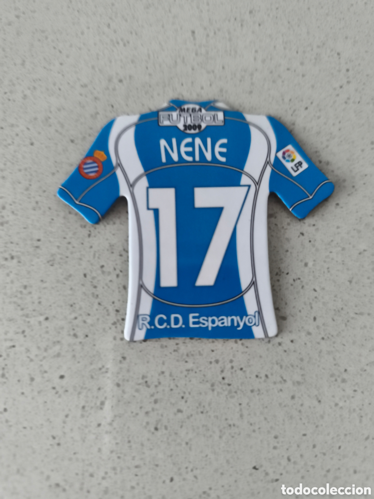 Cromos de f&uacute;tbol: CAMISETA IMAN NUMERO 17 NENE ESPANYOL. MEGA FUTBOL MAGNETS 2008-2009