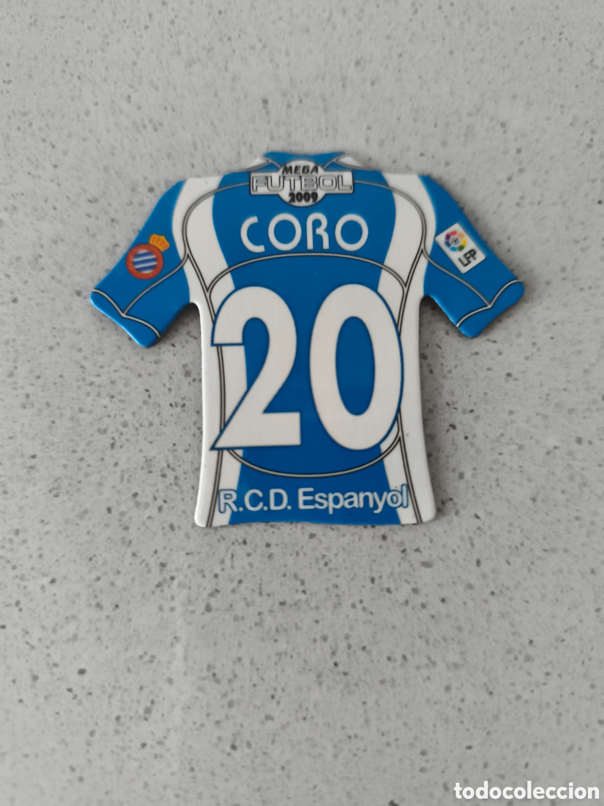 Football Stickers: CAMISETA IMAN NUMERO 20 CORO ESPANYOL. MEGA FUTBOL MAGNETS 2008-2009